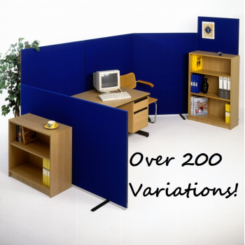*NEW* Linking Office Partition Room Divider Screens choice of 12 Colours 4 Heights & 6 Widths